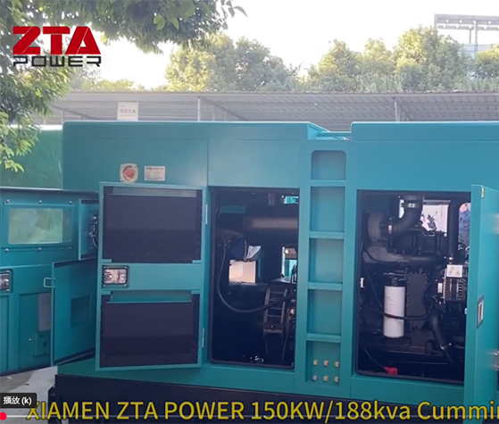 Máy phát điện diesel Cummins 150kw 188kva im lặng